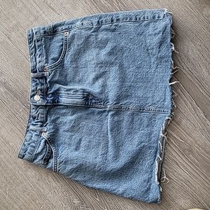 Topshop Women's Size 8 Denim Mini Skirt